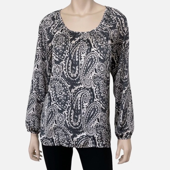 Banana Republic, Paisley silky Lightweight Tunic. Sz M - Picture 3 of 8
